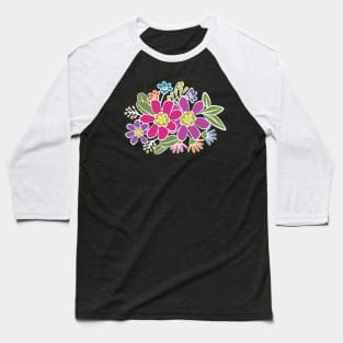 Summer Flower Bouquet Baseball T-Shirt